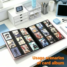 9 Pocket Card Binder, Trading Card Album, Photocard Holder, TCG Card Storage, MTG Card Binder, Sports Card Collection Book,Elastic Strap Card Organizer, Gift For Card Collectors,Daily Storage And Collection,Holiday And Birthday Gifts - Multicolor - View 3