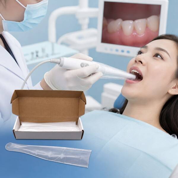 Portable Disposable Oral Endoscope Isolation Protective Film, 500pcs Large Capacity Box, Fits Dental Clinics, Long Strip Design Perfectly Wraps Oral Endoscope, High Transparency Material Does Not Interfere With Image Capture, Waterproof And Stain-Resistant, Pull-Out Box For Easy Use And Maintenance, Disposable No Need For Repeated Disinfection And Cleaning, Reduces Instrument Corrosion And Wear, Essential Consumable For Daily Oral Clinic Treatment, Space-Saving Storage