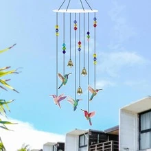 Diamond Painting Wind Chime DIY Diamond Art Kit Adult Double-Sided 5D Hummingbird Craft Hanging, Diamond Art Wind Chime Suitable For Home Yard Garden Window Tree Decoration - A - View 2