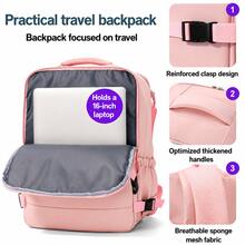 Ryanair Backpack, 40cm-30cm-20cm, Latest Specifications, Large Capacityfeatures A Laptop Compartment, Shoe Compartment,Suitable For Travel, - Pink - View 8