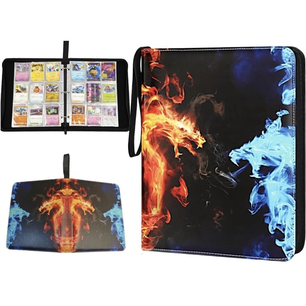 400-Card Capacity Binder - Durable PU Faux Leather Material, 400 Double-Sided Pockets, Premium Stitched Edges, Suitable For MTG, TCG, Sports Cards Collection Album - Perfect For Thanksgiving, Christmas, Halloween Gifts