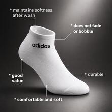 Adidas Crew Socks White 3 Pairs - White - View 2