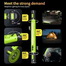 Rechargeable Cordless Magnetic LED Work Light (With Magnetic Base And Hook) - Portable Mechanic Light, Adjustable Brightness, Suitable For Car Repair, Workshop, Emergency, Under Hood And Outdoor Use - Multicolor - View 9