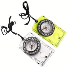 1件防水刻度指南針－壓克力材質，適合戶外露營與徒步，彩色測量，地圖比例尺，附掛繩，便利指南針吊飾，方向指南針，適用徒步、攀登、旅行，戶外工具 - 均碼 - 查看 13