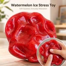 1PC Watermelon Smoothie Squishy Toy, Realistic Food Texture Soft Stress Relief Toy, Watermelon Smoothie Squishy, Watermelon Squishy, Smoothie Squishy, Realistic Food Squishy, Soft Squeeze Toy, Stress Relief Fingertip Toy, Ice Feeling Squishy - Multicolor - View 9