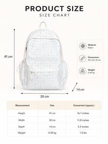 1 Set Mochila con Estampado de Estrellas Colorido en Todo el Body, Cremallera Trasera Antirrobo, Impermeable, Gran Capacidad con Colgante Lindo, Mochila Escolar Estilo Europeo y Americano para Temporada de Regreso a Clases, Desplazamiento, Viajes, Mochila Versátil - Multicolor - Ver 8
