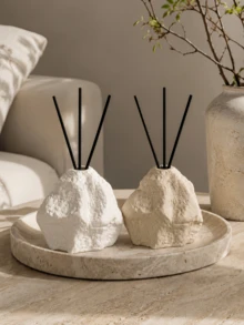 1 pieza Botella difusora de arte moderno, difusor de varillas de doble uso & contenedor de piedra aromática, disponible en varios colores, regalo decorativo de fragancia para el hogar creativo - B - Ver 2