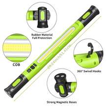 Rechargeable Cordless Magnetic LED Work Light (With Magnetic Base And Hook) - Portable Mechanic Light, Adjustable Brightness, Suitable For Car Repair, Workshop, Emergency, Under Hood And Outdoor Use - Multicolor - View 2