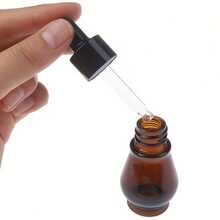 1pc Amber Glass Dropper Bottle, Gourd-Shaped Essential Oil/Perfume Refill Bottle With Glass Dropper, 20ml/30ml/50ml Tea-Colored UV-Protected Liquid Dispenser, Portable Leak-Proof Travel Accessory - View 7