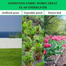 Heavy Duty Permeable Garden Fabric - Non-Woven Landscape Mat For Yard, Lawn And Flower Bed Beautification, Black, Durable PP Material, Easy To Install, Control And Soil Retention, Flower Bed Preparation | Non-Woven Fabric | Smooth Texture - Thickened - View 6