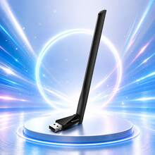 Adaptador USB WiFi NEGRO AC1300 MA30H de Alta Ganancia | Doble Banda 5GHz y 2.4GHz, Velocidad de hasta 1267 Mbps, Antena de Largo Alcance, MU-MIMO para Mayor Estabilidad, WPA3, Instalación Plug & Play, Compatible con Windows 10 y 11 - Negro - Ver 3