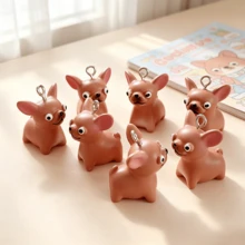 2/4pcs Cute Cartoon Brown Chihuahua Puppy Pendant Cartoon Animal Charm DIY Jewelry Making Accessories - Puppy Pendant - View 8