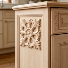 1pc Solid Wood Carved Square Decals, Home Decorations, Woodworking Supplies, Suitable For Cabinets, Doors And Windows, Furniture, Background Walls, Porches, Offices And Other Decorations, Holiday Decorations, DIY Decorations. - Multicolor - View 3