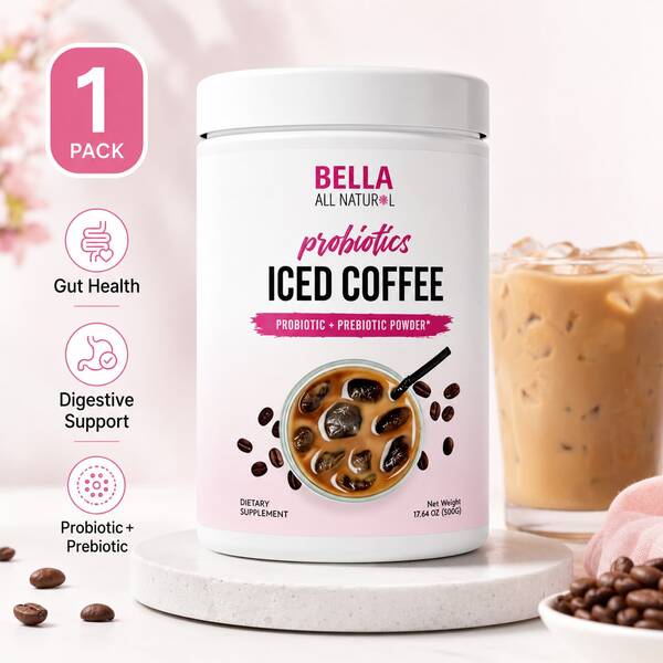 Bestseller!Bella All Nat-Ural Probiotics Iced Coffee (500g): Gut-Friendly Sips With Live Cultures.Supplement Vitamin,Free Shipping.