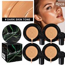 zephoco Mushroom Head Air Cushion BB & CC Cream Foundation, Lightweight Natural Coverage, Long-Lasting And Waterproof, Hydrating And Brightening, Pore Invisible, Full Concealer For Flawless Nude Makeup, Ideal Valentine's Day Or Mother's Day Gift - Beige - View 4