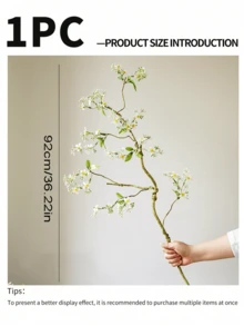 ZaiYe 1件/3件 人造吊掛海棠花 白色野雛菊藤蔓 家居裝飾 節日裝飾 - 彩色 - 查看 13