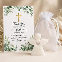 30pcs Baby Baptism Party Favor Angel Set, Includes Bags And Tags, Commemorative Gift, Baptism Guest Favor, Baby Gender Reveal, Birthday, Holiday Decoration - White - View 10