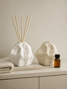 1pc Abstract Aroma Diffuser Bottle, Reed Diffuser & Aroma Stone Holder, Multi Color Option, Aesthetic Home Fragrance Decor For Bathroom Living Room Gift - A - View 4