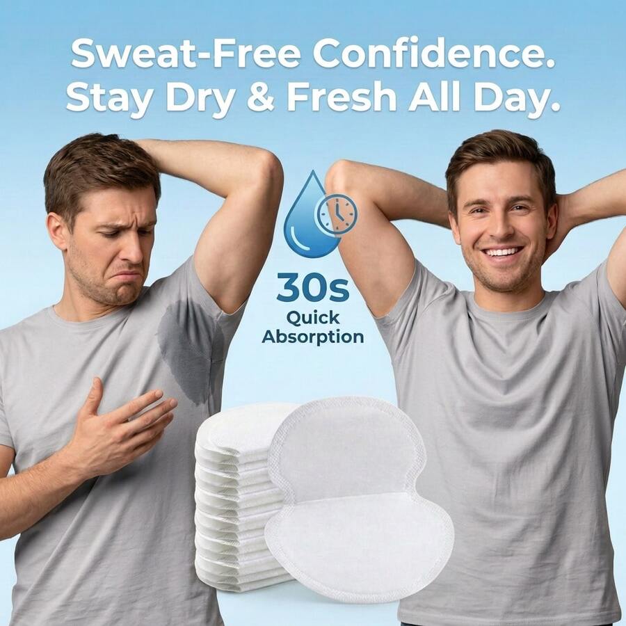 200pcs/100pcs/60pcs/50pcs/30pcs/10pcs/20pcs Underarm Sweat Pads Armpit Antiperspirant Pads Armpit Sweat Barrier Anti-Sweat Pads Ultra-Thin Invisible Pads - Multicolor - View 1