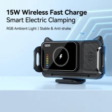 Wireless Car Charging Mount, 15W Fast Charging Auto-Clamping Car Phone Holder, Suitable For Air Vent, Qi Charger Compatible With All Phones - A - View 4