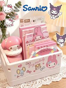 SANRIO Series Hello Kitty Foldable Desktop Storage Box, Multiple Styles Available, Portable, Leak-Proof, Also Suitable For Desktop Decoration, Foldable Desktop Display Stand, Suitable For Office, Camping, Home, School, Can Be Given As Girlfriend Gift, Birthday Gift, Christmas Gift, Suitable For Travel, Images Only For Display, Actual Product Prevails - A - View 3