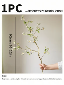 ZaiYe 1件/3件 人造吊掛海棠花 白色野雛菊藤蔓 家居裝飾 節日裝飾 - 彩色 - 查看 3