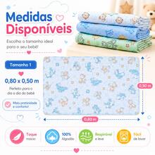 Set Of 3 Printed Flannel Baby Blankets By Minasrey - 藍色 - 查看 2