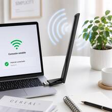 Adaptador USB WiFi NEGRO AC1300 MA30H de Alta Ganancia | Doble Banda 5GHz y 2.4GHz, Velocidad de hasta 1267 Mbps, Antena de Largo Alcance, MU-MIMO para Mayor Estabilidad, WPA3, Instalación Plug & Play, Compatible con Windows 10 y 11 - Negro - Ver 5