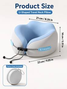 1pc Ergonomic U-Shaped Neck Pillow With Storage Bag - Memory Foam Travel And Office Support, Detachable And Washable Cover, Lightweight Portable Neck Pillow, Suitable For Airplane, Car, Bed - Compressible Fit Design (No Power Required) - U-shaped Pillow - View 8