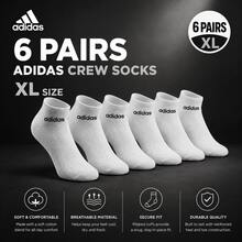 Adidas Crew Socks White 3 Pairs - White - View 4