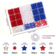Internet Celebrity Viral Princess Escape Series Bow Beaded DIY Material Kit, Red Blue White Three-Color Beads Handmade Weaving, Self-Made Phone Chain Keychain Pendant Accessories, Gift For Best Friend Girlfriend Beaded Material Set - Multicolor - View 7
