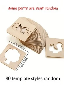 Children's Educational Toys, Including A Wooden Drawing Template Set, Coloring Puzzles, And A Drawing Board, Is Very Suitable As A Gift For Easter And Thanksgiving. Random Style - Multicolor - View 10