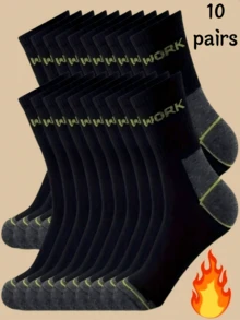 5 pares de calcetines de tripulación resistentes a la humedad y al olor para hombres, calcetines de tobillo bajo para deportes, trabajo y todas las estaciones - Multicolor - Ver 9