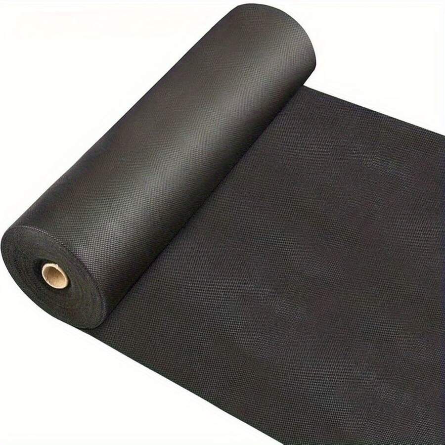 Heavy Duty Permeable Garden Fabric - Non-Woven Landscape Mat For Yard, Lawn And Flower Bed Beautification, Black, Durable PP Material, Easy To Install, Control And Soil Retention, Flower Bed Preparation | Non-Woven Fabric | Smooth Texture - Thickened - View 1