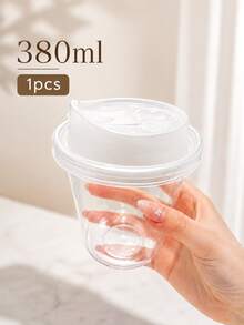 1/5/10/20pcs Thickened Coffee Cups, Leak-Proof Lid Design, Insulated Plastic Cups, Anti-Scald Flip Lid Design, Suitable For Coffee Lovers, Also Applicable For Milk Tea, Coffee, Juice And Other Beverages - Multicolor - View 11