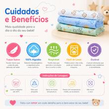 Set Of 3 Printed Flannel Baby Blankets By Minasrey - 彩色 - 查看 5