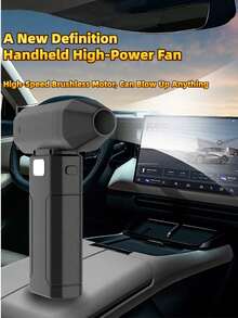 Handheld Powerful Cordless Air Duster Blower Fan, High-Speed Jet Fan Leaf Blower, Snow Car Dust Blower With 2 X 2600mAh Batteries, Portable Air Blower For Keyboard, Computer, Car And Home Cleaning - Black - View 8