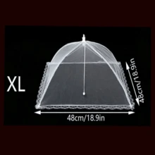 1pc Foldable White Mosquito/Insect Net Tent - Removable And Washable Mesh Tent, Suitable For Camping/Restaurant Style Vegetable Table - Multicolor - View 18