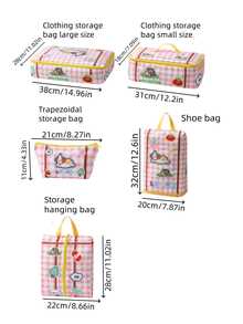 1pc Foldable Clothes Storage Box, Large Capacity Storage Bag, Extra Large Travel Storage Bag With Zipper And Handle, Foldable Travel Clothes Storage Bag, Quilt Organizer Bag, Lightweight Moving Zipper Handbag, Travel Accessories Clothes Storage, Room/Cabinet Storage, 253pcs Clothes Storage Bag Set, Clothes Storage Bag, Clothes Organizer Bag, Clothes Packing Bag, Travel Essentials, Travel Storage Bag - Multicolor - View 2