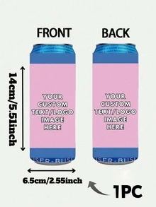 1/5/10pcs Customized Personalized Text Can Cooler, Minimalist Soft Insulated Beverage Sleeve, Can Print Custom Name & Date, Portable Beer Can Holder, Wedding Favor, Suitable For Bridal Shower, Anniversary, Birthday Party, Souvenir Guest Gift, Foldable - Multicolor - View 16