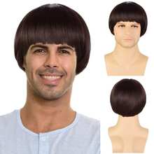 6 Inch Men'S Synthetic Mushroom Hair Anime Wig Elderly Movie Party Costume Wig - Multicolor - View 1