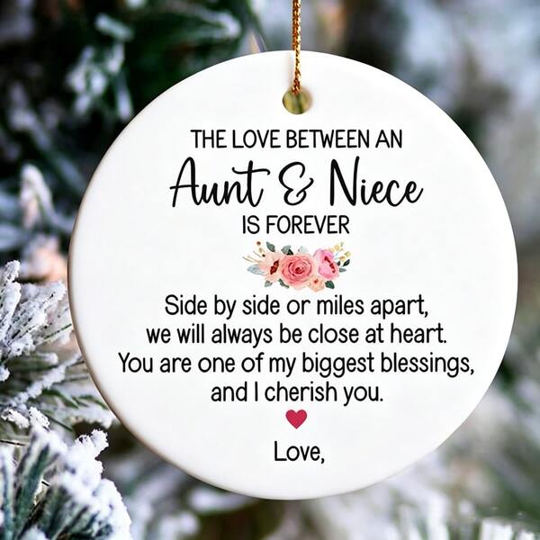 1pc Aunt And Niece Decorative Ornament | Best Aunt Gift, Aunt Mother's Day Gift, Christmas Gift, Acrylic Hanging Decoration