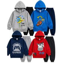 Kit 6 Peças Moletom Menino Infantil Juvenil com Capuz  Conjunto Macío Moletom 1 ao 14 - Multicolorido - Visão 2