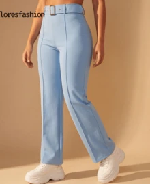 Women Pants - Light Wash - View 4