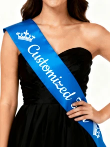 1/2/5/10/20/40/80pcs Customized Party Sashes With Text, Personalized Logo Text Sashes, Bride-To-Be Sashes, Bachelorette Party Sashes - White - View 7