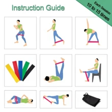 Fitness Resistance Bands (Random Color). Training Pull Bands For Hip Lift, Leg Workout, Pilates, Body Stretching And Strength Training - Multicolor - View 10