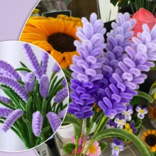 Kit de Artesanato com 525 Peças de Limpador de Cachimbo, Perfeito para Fazer Flores Frescas, Cortar Caules para Trabalhos Artesanais, Arranjos de Flores Artificiais, Presentes do Dia dos Namorados, Dia das Mães, Formatura, e Decorações de Volta às Aulas - Multicolorido - Visão 5