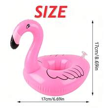 Summer Pool Accessory 2/6/10 Pack Inflatable Flamingo Floating Cup Holder Waterproof PVC Floating Drink Coaster For Beach Vacation Pool Party - Multicolor - View 10