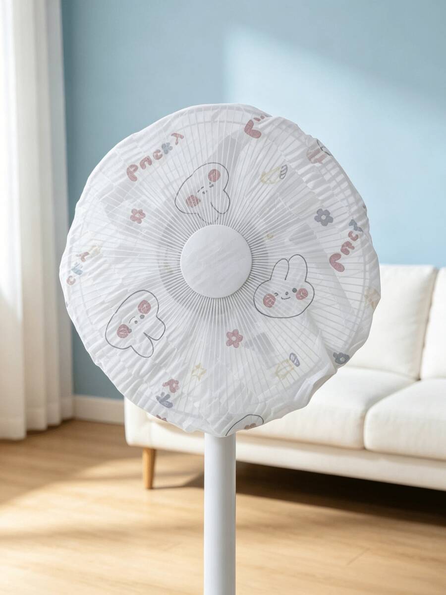 15/10/5Pcs Universal Disposable Fan Dust Cover Protector, Fits 10-15 Inch Diameter Fans, Easy Install & Remove, For Bedroom, Living Room, Office, Classroom & School, Random Pattern Shipment, Household Fan Accessory