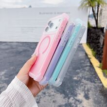 高級漸層粉色磁吸相容手機殼，防摔日常穿搭時尚保護殼 | 相容 iPhone 17 Pro、17 Pro Max、16 Pro、16 Pro Max、15 Pro、15 Pro Max、Plus 14 Pro、14 Pro Max - 薄荷綠 - 查看 4
